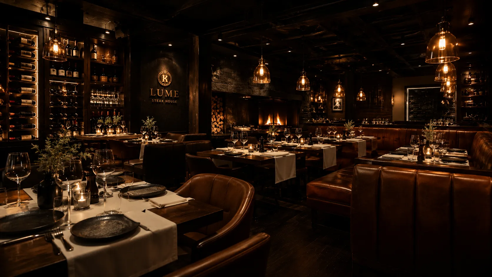 Ambiente y salón Lume Steak House